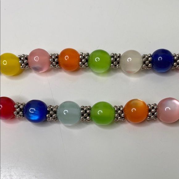 Colorful Vintage Glass Beaded Necklace and Bracelet Set‎ - Picture 7 of 8